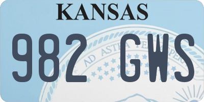 KS license plate 982GWS