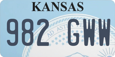 KS license plate 982GWW