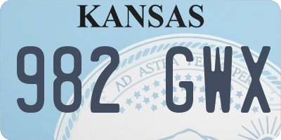 KS license plate 982GWX