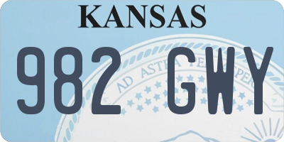 KS license plate 982GWY