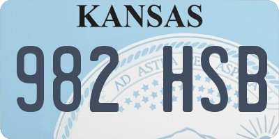 KS license plate 982HSB