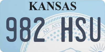 KS license plate 982HSU