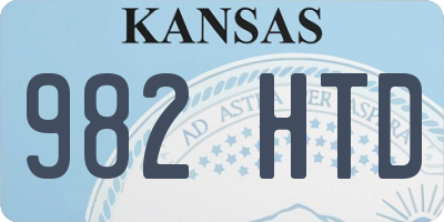 KS license plate 982HTD