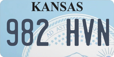 KS license plate 982HVN