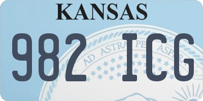 KS license plate 982ICG