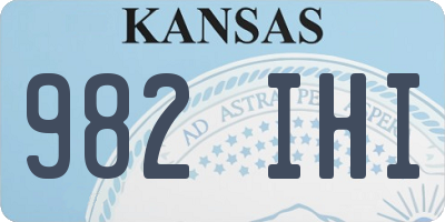 KS license plate 982IHI