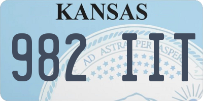 KS license plate 982IIT