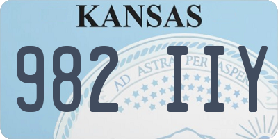 KS license plate 982IIY