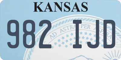KS license plate 982IJD