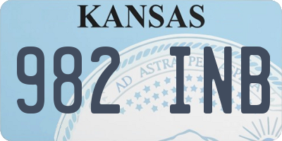 KS license plate 982INB