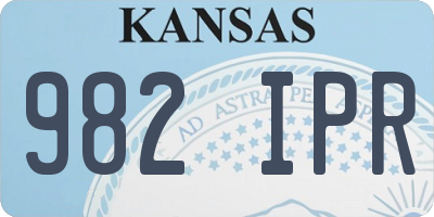 KS license plate 982IPR