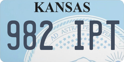 KS license plate 982IPT