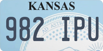 KS license plate 982IPU