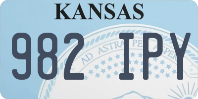KS license plate 982IPY