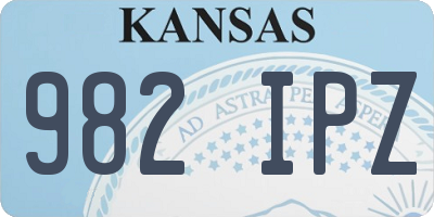 KS license plate 982IPZ