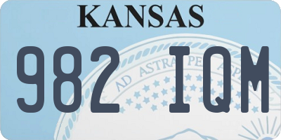KS license plate 982IQM