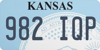 KS license plate 982IQP