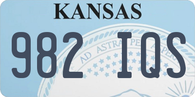 KS license plate 982IQS