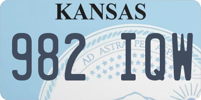 KS license plate 982IQW