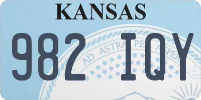 KS license plate 982IQY