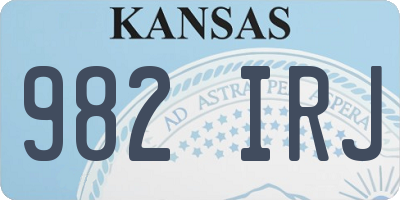 KS license plate 982IRJ