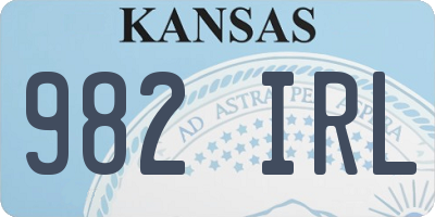 KS license plate 982IRL