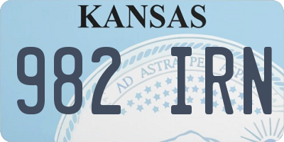 KS license plate 982IRN