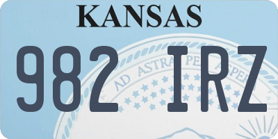 KS license plate 982IRZ