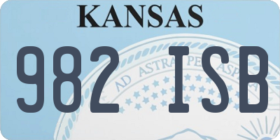 KS license plate 982ISB
