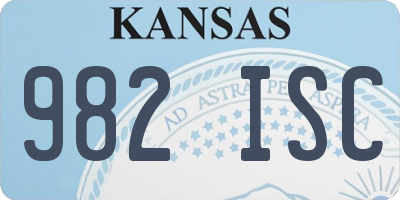 KS license plate 982ISC