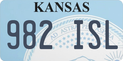 KS license plate 982ISL