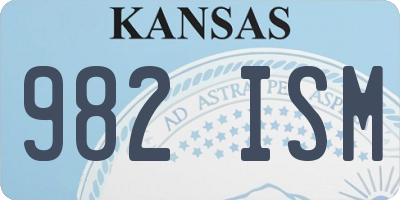 KS license plate 982ISM