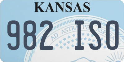 KS license plate 982ISO