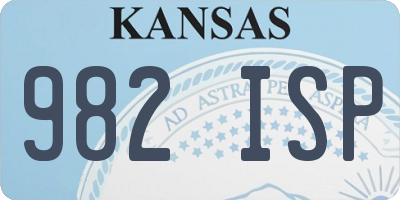 KS license plate 982ISP