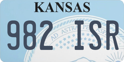 KS license plate 982ISR