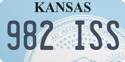 KS license plate 982ISS