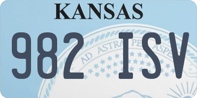 KS license plate 982ISV