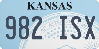 KS license plate 982ISX