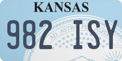 KS license plate 982ISY