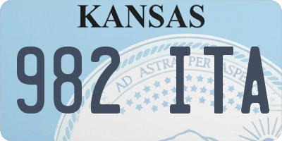 KS license plate 982ITA
