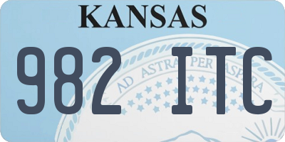 KS license plate 982ITC