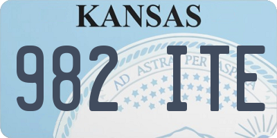 KS license plate 982ITE