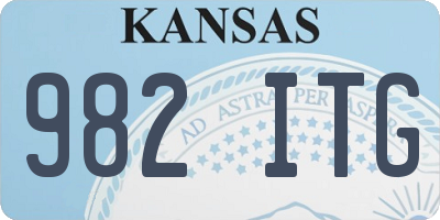KS license plate 982ITG