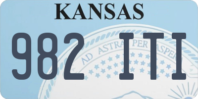 KS license plate 982ITI