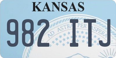 KS license plate 982ITJ