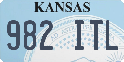 KS license plate 982ITL