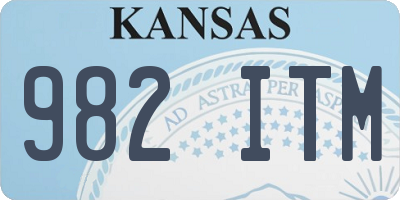 KS license plate 982ITM