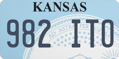 KS license plate 982ITO