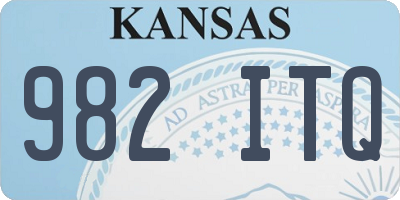 KS license plate 982ITQ