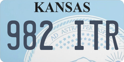 KS license plate 982ITR